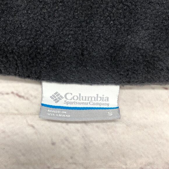 Columbia Women Full Zip Fleece Polyester Sweatshirt Size Small Black B289 -27 - Picture 7 of 14